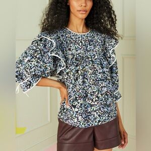 Marie Oliver Vibrant Abstract Blouse